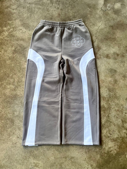 “CYCLES” EMBROIDERED SWEATPANTS - ASH