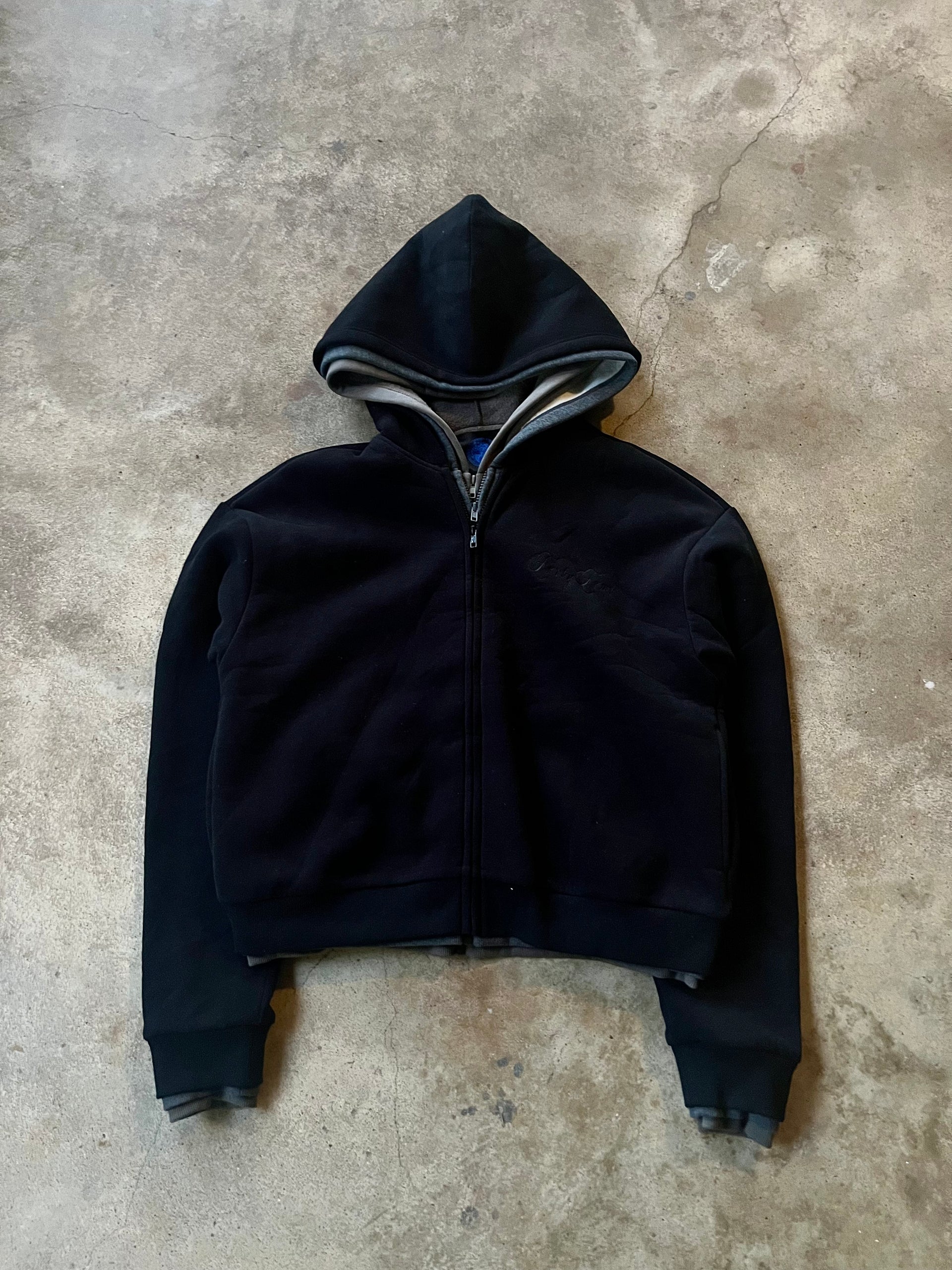 “EVOLUTION” TRIPLE ZIP UP - BLACK